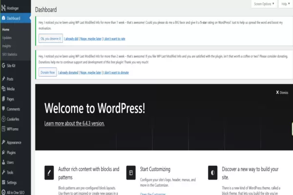 Dashboard The WordPress Admin