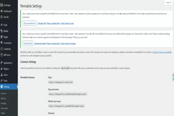 Permalinks The WordPress Admin